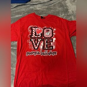 Red Georgia bulldog shirt in size extra large
